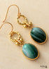Boho Earrings, Dangle Earrings, Green Onyx